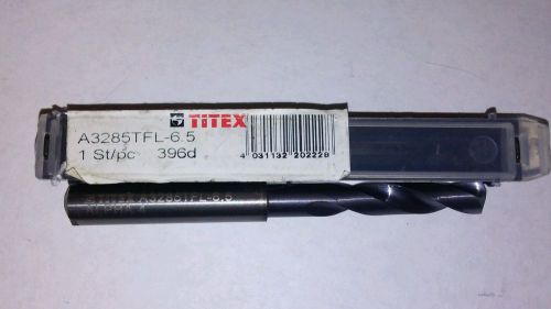Walter Titex Carbide 6.5mm Alpha 4 Coolant Drill Bit A3285TFL-6.5 NEW