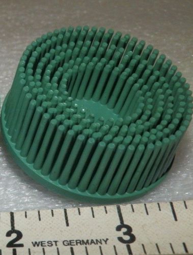 one ea. radial Roloc Bristle Disc 2&#034;  green 50 grit 25000 rpm genuine 3M  ((K8))