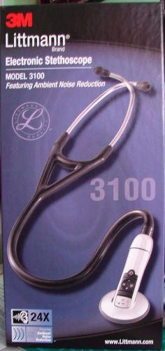 3M Littmann Electronic Stethoscope 27&#034; Model 3100 Black