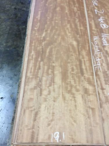 Wood Veneer Figured Makore 25x98 1 Piece Wood Backed &#034;EXOTIC&#034; M500 19