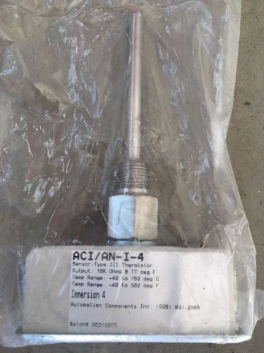 Immersion Sensor With Stainless Steel Well ACI/AN-I-4 Type 3 10k Sensor