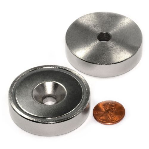 Cms magnetics® 150 lb holding power neodymium cup magnet 1.89&#034; rb - mchn-48 for sale