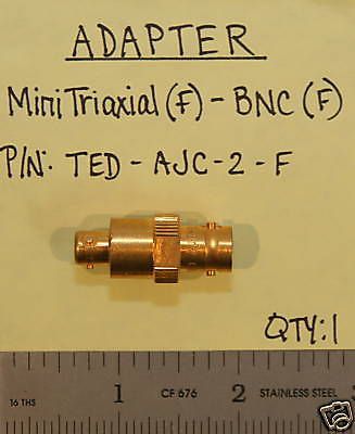 Mini Triaxial(F) to BNC(F) Gold Adapter TED-AJC-2-F