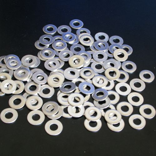 Toms Garage 100 qty 1/4 Water Resistant Stainless Steel Flat Washers