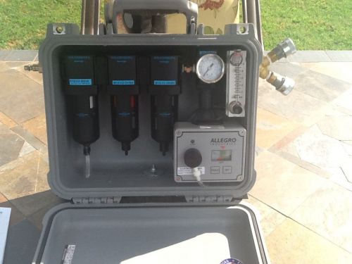Compressed air filtration and CO monitoring portable unit