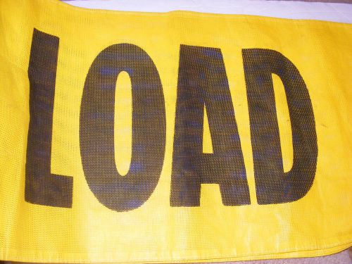 1.5 x 7&#039; Black on Yellow Sign Oversize Wide Load 18x84 Eyelets Canvass