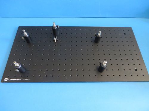 Coherent Optical Breadboard 24&#034;x12&#034; w/ 5 Thorlabs 2&#034; Posts and Post Holders