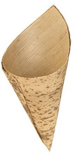 BambooMN Brand Bamboo Leaf Cone - 5.12 Inches Long X 2 1/4 Inches - 100 Pieces