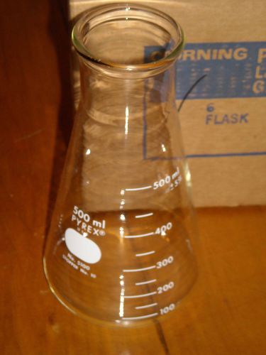6 Corning Pyrex 5100 500 ml flasks  NEW