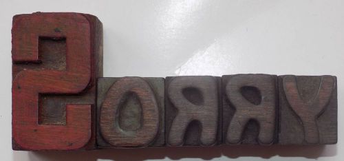 Letterpress Letter Wood Type Printers Block &#034;Sorry&#034; collection.ob-360