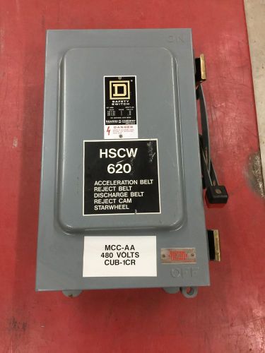 USED SQUARE D 60 AMP SAFETY SWITCH HU462AWK DISCONNECT