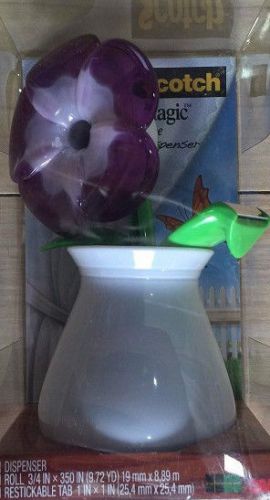 Scotch Magic Tape Dispenser Flower Pot - Purple