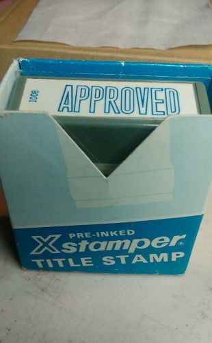 Xstamper  { APPROVED } Pre-Inked Self-Inking Red Ink Rubber Stamp (1008)