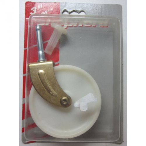 3&#034; white teflon swivelling caster wheel shepherd hardware caster cups 9047 for sale