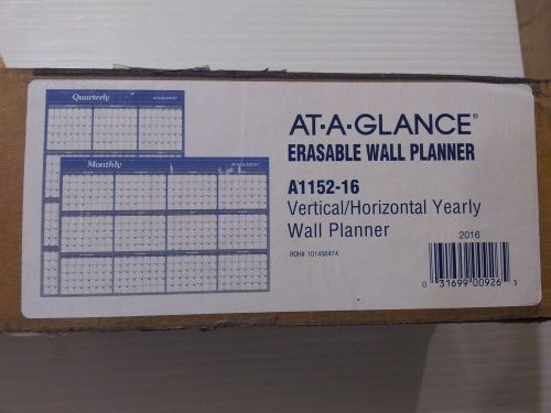 At-A-Glance Vertical Horizontal Erasable Yearly Wall Calendar 2016 48 x 32