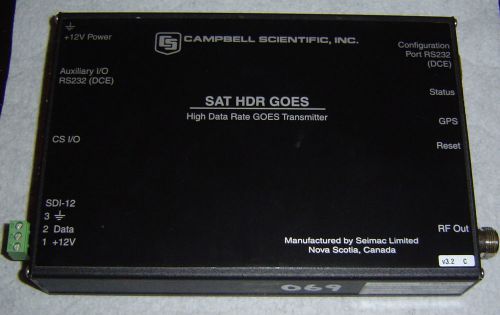 CAMPBELL SCIENTIFIC SAT HDR GOES 3 HIGH DATA RATE GOES TRANSMITTER
