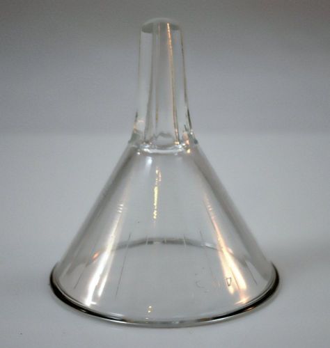 4 oz ribbed glass filtering funnel 3.25 x 4.25 inches for sale