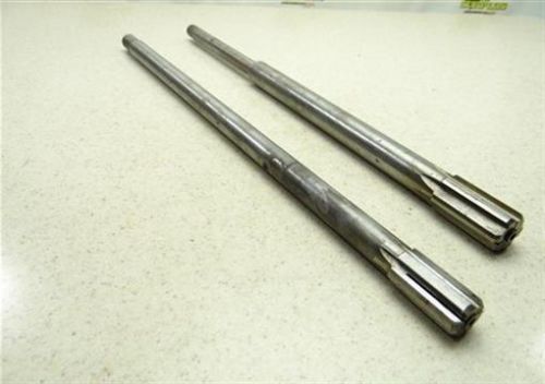 Lot of 2 carbide tipped extra length straight shank reamers 3/4&#034; to 7/8&#034; usa for sale