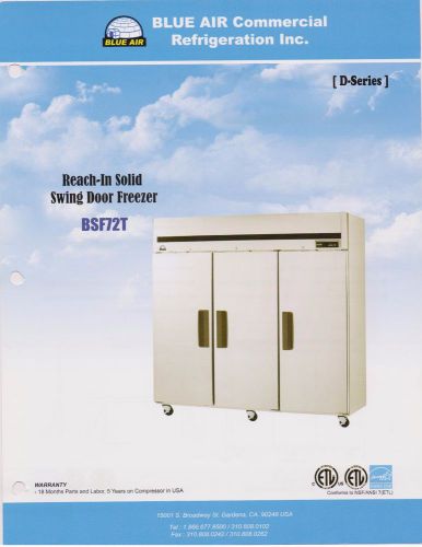 3 DOOR STORAGE COOLER REFRIGERATOR  - NEW ALL STAINLESS - FREE SHIPPING!