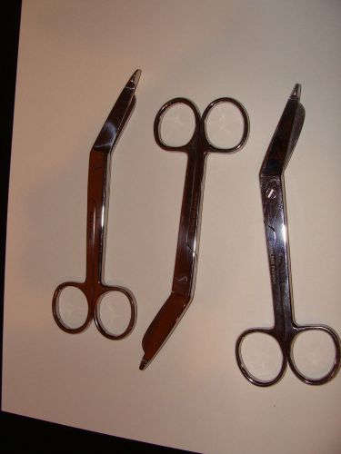 Lot of 3 Lister Bandage Nurse Scissors Handlees Surgical Instrument IN-EX 10-114