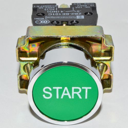 (2 PCs) XB2-BA3331S Symbol Momentary GREEN (Start) 1NO &amp; 1NC Flush Push-button
