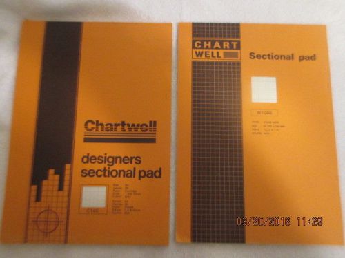 LOT of 2 CHART WELL chartwell DESIGNERS sectional pad ENGINEERING W104G &amp; C14G