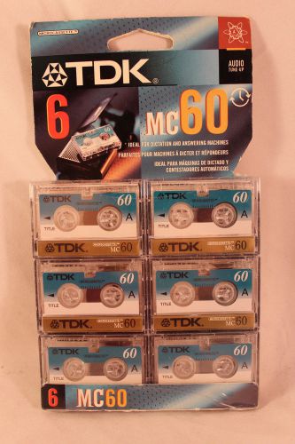 TDK MC60-6PK Microcassette Recording Tape (Discontinued by Manufacturer)