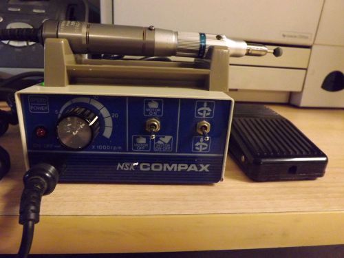 SLIGHTLEY USED NSK COMPAX MICROMOTOR SETUP WITH CASE  WORKS GREAT 6 MO WARRANTY