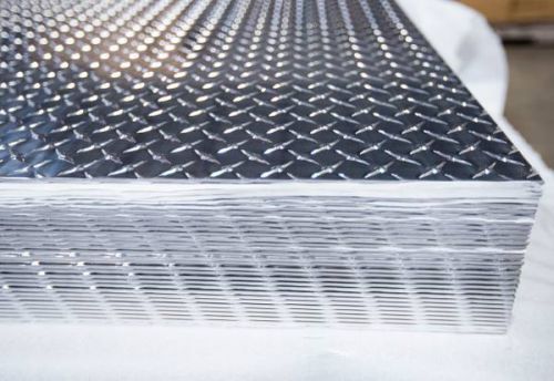 Aluminum diamond plate sheet - 5 pack - 0.063&#034;x48&#034;x96&#034; for sale