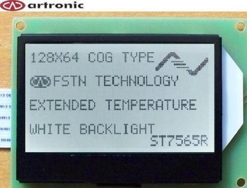 ART-US LCD 128x64-M with LED b/l-K/W (ST7565R) 3-5V [CGG128064M19-FHW-R]