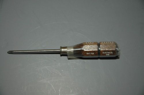 Proto new 9782 #1 phillips screwdriver  wood handle, 3&#034; shank, 6-1/8&#034; oal, usa for sale