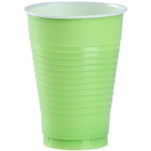 Party Dimensions 80532 20 Count Plastic Cup, 12-Ounce, Lime Green
