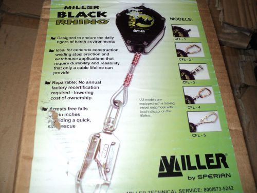 Miller by honeywell  cfl-1/9ft self-retracting lifeline, 9 ft , s steel ,400 lb for sale