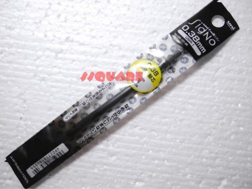 12 x Uni-Ball Signo UMR-1 0.38mm Roller Ball Pen Refills for UM-151, Black