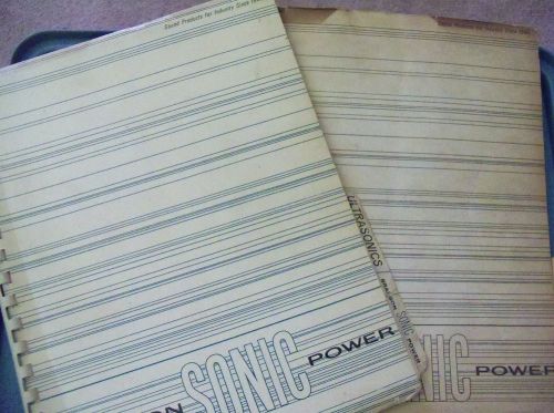 Branson Sonic Power Operating &amp; Maintenance Manuals from 1965-66 Plastic Welding