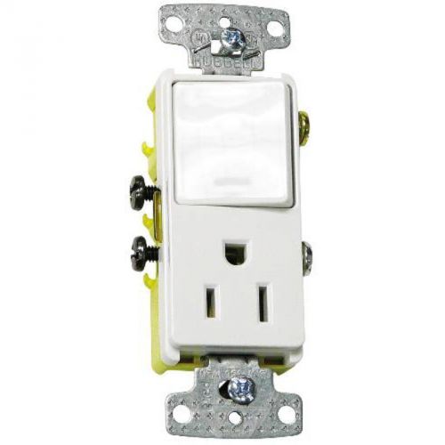 Rocker Combo 3 Way Switch and Receptacle White Hubbell Electrical Products