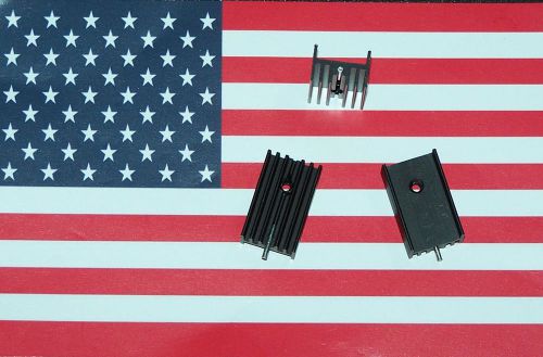 10pcs 25x15x10mm anodized black aluminum heatsink for to-220 to220, us seller for sale