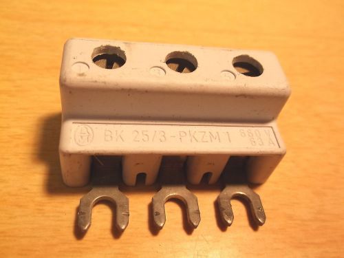 USED MOELLER BK 25/3-PKZM1 MOTOR CONNECT BLOCK FREE SHIPPING