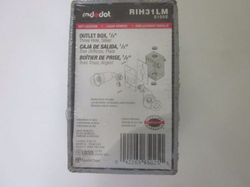 Electrical Outlet Box Red Dot Brand # RIH31LM S100E   1/2&#034; Wet Location 3 hole