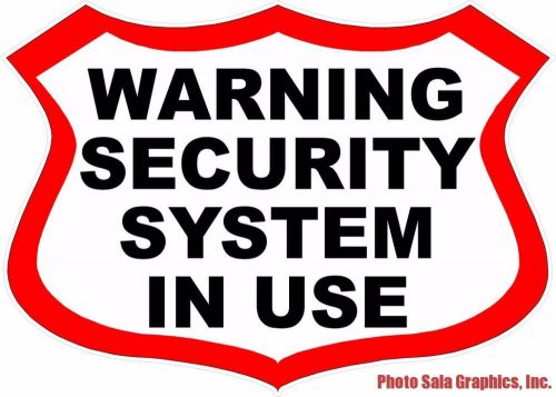 Warning Security System in Use Decal. 5x7 Industrial Grade Sticker. Surveillance
