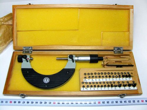 Screw thread micrometer 50-75mm +56 pitch m 0,7-m 6 ; w 14-w 3 (suhl/zeiss) for sale