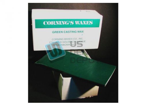 CORNING CASTING WAX SHEETS GREEN 22 gauges 1LB - US DENTAL DEPOT #112925