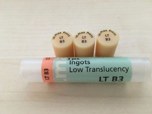 Ivoclar IPS Emax Press Large Ingots Low Trans LT-B3 Pressable Ceramic 3pk NEW