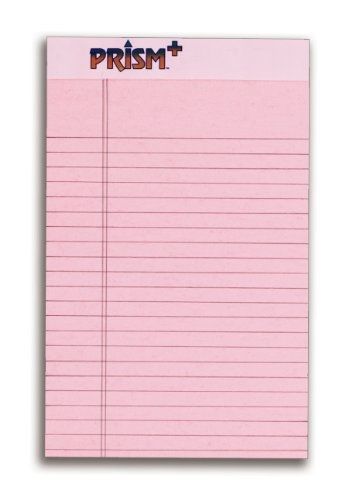 Tops TOPS Prism Plus 100% Recycled Legal Pad, 5 x 8 Inches, Perforated, Pink,
