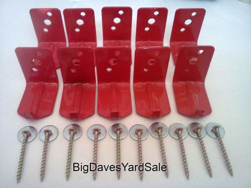 10 - universal wall hooks, bracket or hanger for 10 to 15 lb. fire extinguishers for sale