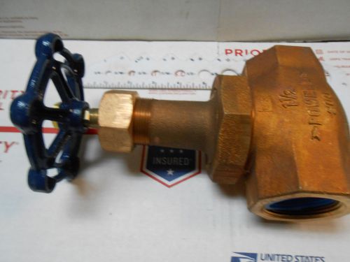1172AS126-1 BRASS GATE VALVE 1 1/2&#034; NEW OLD STOCK