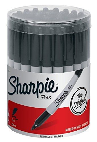 Sharpie Permanent Markers, Fine Point, Black, 36-Pack (35010)