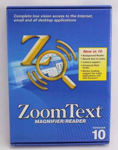 ZoomText Magnifier/ScreenReader ESP Software Version 10 from Ai Squared
