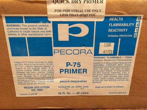 Case Of Six 30 Oz Cans Pecora Fast Drying Primer P-75 Construction Industrial.