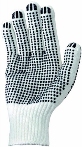 Wells lamont 520l hob-nob dotted knit general purpose gloves-reversible-large for sale
